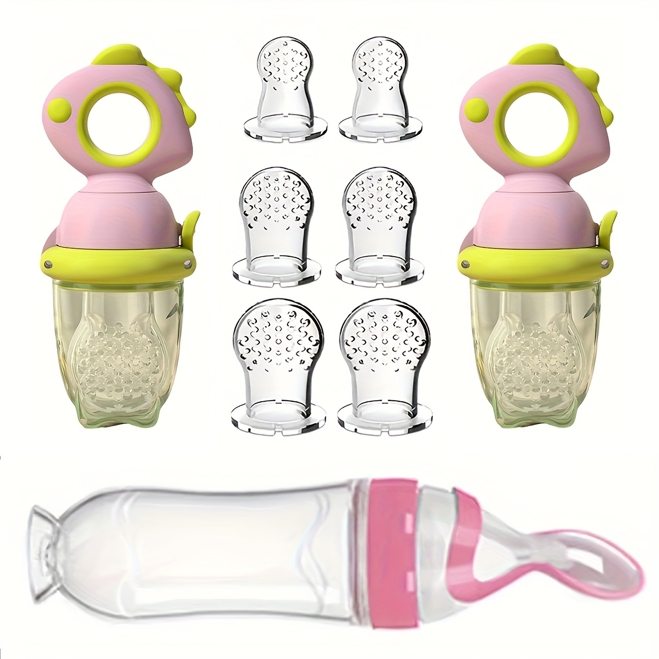 Baby Products Distributor - 9-teiliges Baby-Fütterungsset: Enthält Dinosaurier-Drehung zum Aufstecken,