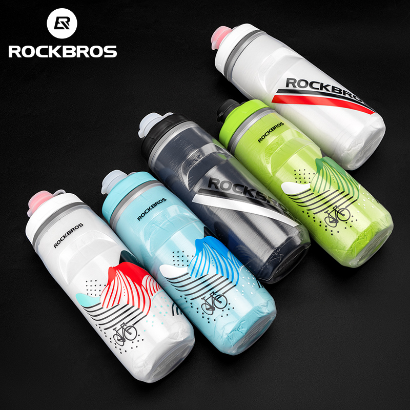 Portable Bottle Warmer - ROCKBROS Fahrrad-Wasserflasche, kaltes Wasser, isolierte Thermo-Silikonflasche,