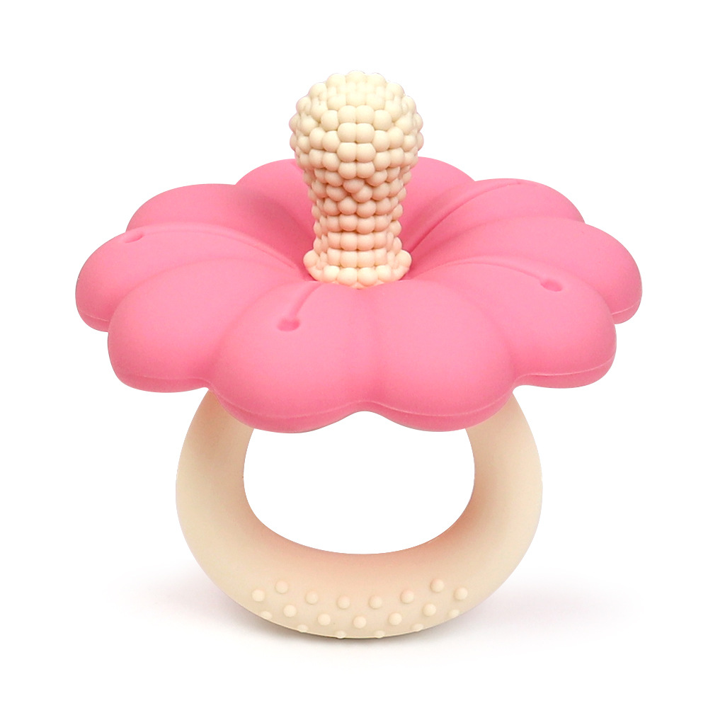 Baby Products Discount - 2026 Bestseller Baby Blumenförmiger Beißring Silikon-Schnuller