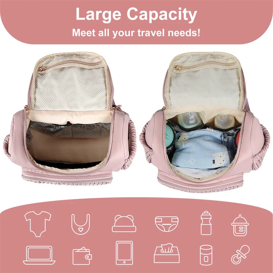 Große Wickeltasche mit Strickm – Diaper Bag Backpack Bewertung und Preis