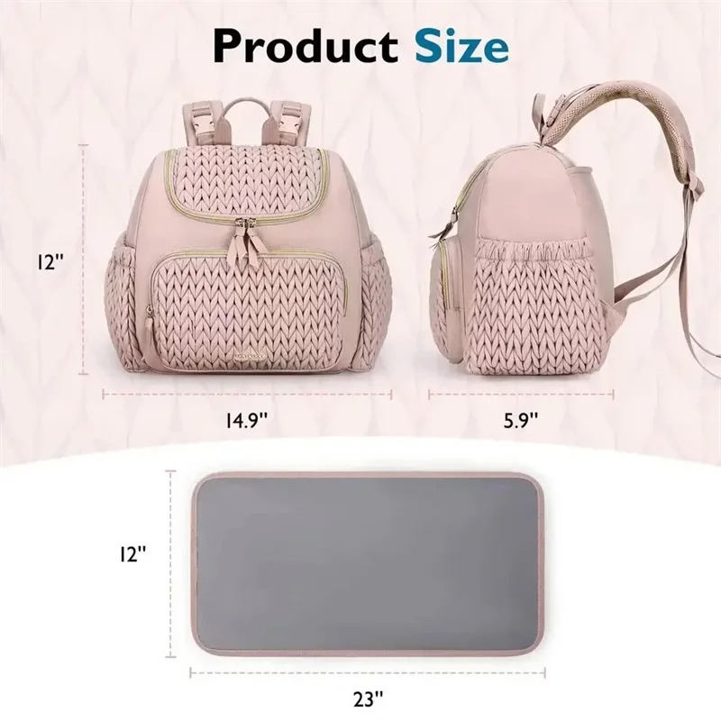 Große Wickeltasche mit Strickm – Diaper Bag Backpack Bewertung und Preis